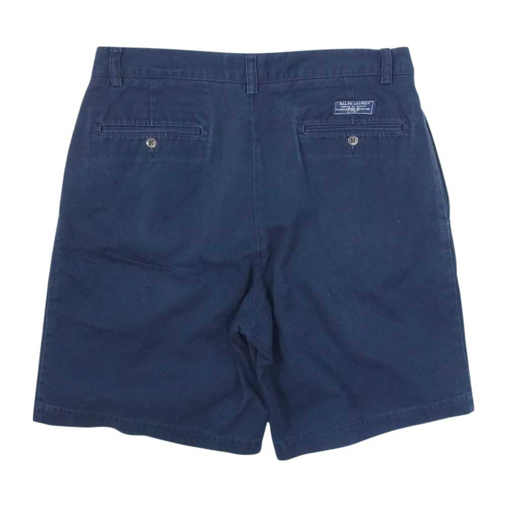 POLO RALPH LAUREN ポロ・ラルフローレン ヴィンテージ TYLER SHORT  タック ショート ハーフ パンツ ネイビー系 33【中古】