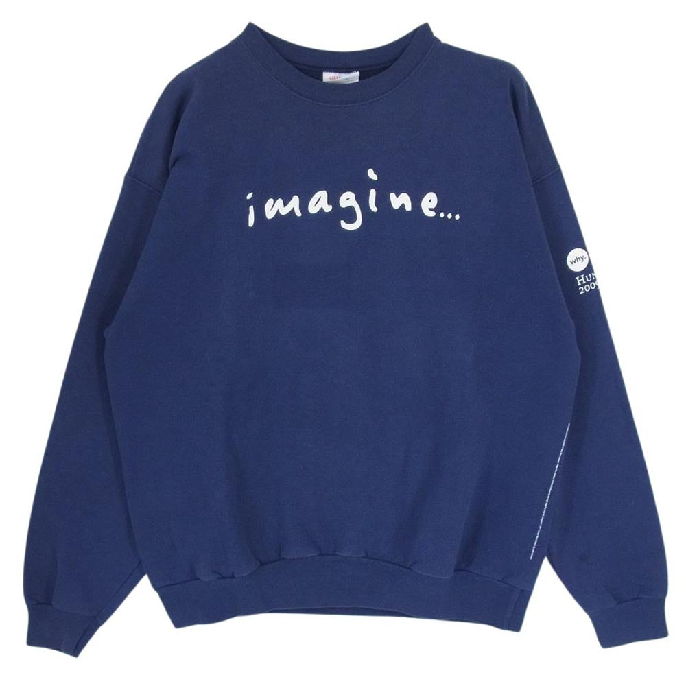 ヘインズ ヴィンテージ COMFORT BLEND John Lennon Imagine クルーネック スウェット  ネイビー系【中古】