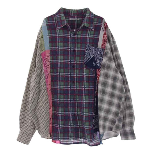 Needles ニードルス 20ss GL404 Rebuild by Needles リビルドバイニードルス  Flannel Shirt  7Cut Wide Sht チェック ネルシャツ 長袖 シャツ【中古】