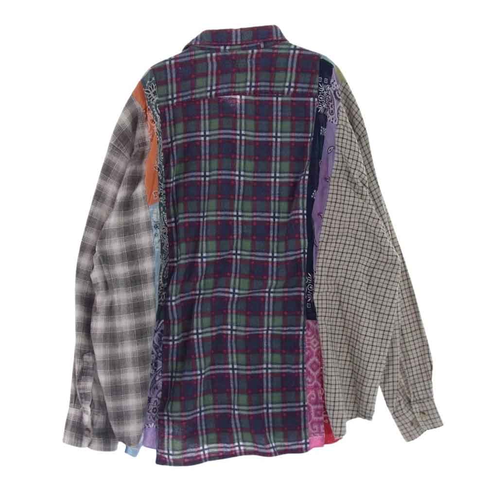 Needles ニードルス 20ss GL404 Rebuild by Needles リビルドバイニードルス  Flannel Shirt  7Cut Wide Sht チェック ネルシャツ 長袖 シャツ【中古】