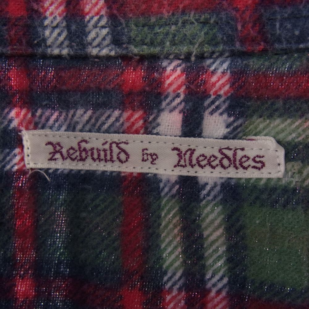 Needles ニードルス 20ss GL404 Rebuild by Needles リビルドバイニードルス  Flannel Shirt  7Cut Wide Sht チェック ネルシャツ 長袖 シャツ【中古】