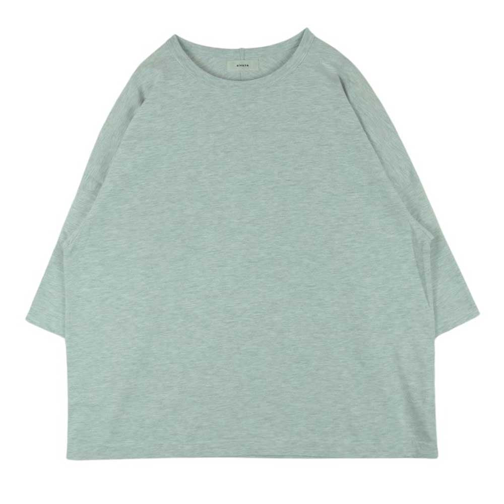アルヴァナ コットン オーバーサイズ フットボール Tシャツ 七分袖 カットソー グレー系 ライトグレー系 4【中古】