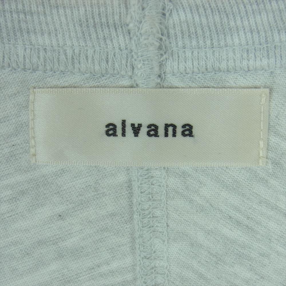 アルヴァナ コットン オーバーサイズ フットボール Tシャツ 七分袖 カットソー グレー系 ライトグレー系 4【中古】