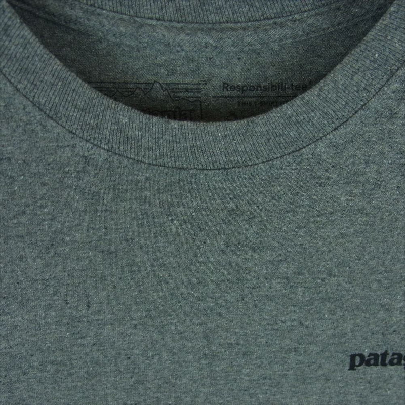 patagonia パタゴニア 19AW STY37174FA19 P-6 Logo Pocket Responsibili Tee レスポンシビリティー ポケット ロゴ プリント 半袖 Tシャツ グレー系 M【中古】