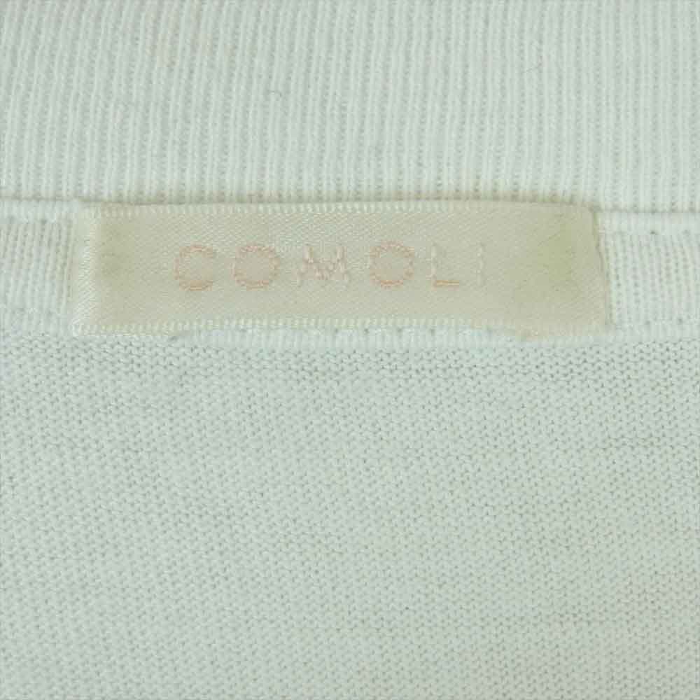 COMOLI コモリ 22SS V01-05008 空紡天竺 クルーネック 半袖 Tシャツ コットン 日本製 ホワイト系 3【中古】