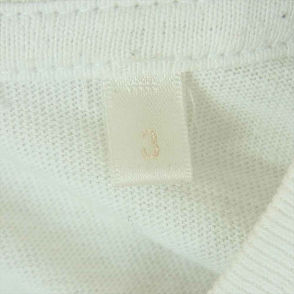 COMOLI コモリ 22SS V01-05008 空紡天竺 クルーネック 半袖 Tシャツ コットン 日本製 ホワイト系 3【中古】