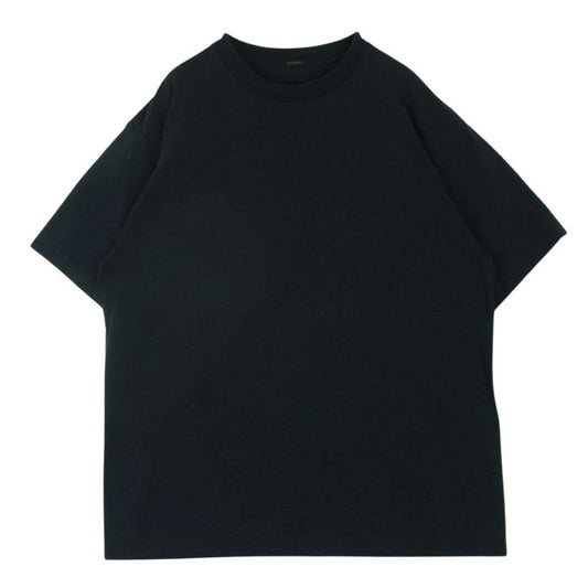 COMOLI コモリ 21SS T01-05007 空紡天竺 クルーネック 半袖 Tシャツ ブラック系 ダークグレーに近い黒系 3【中古】