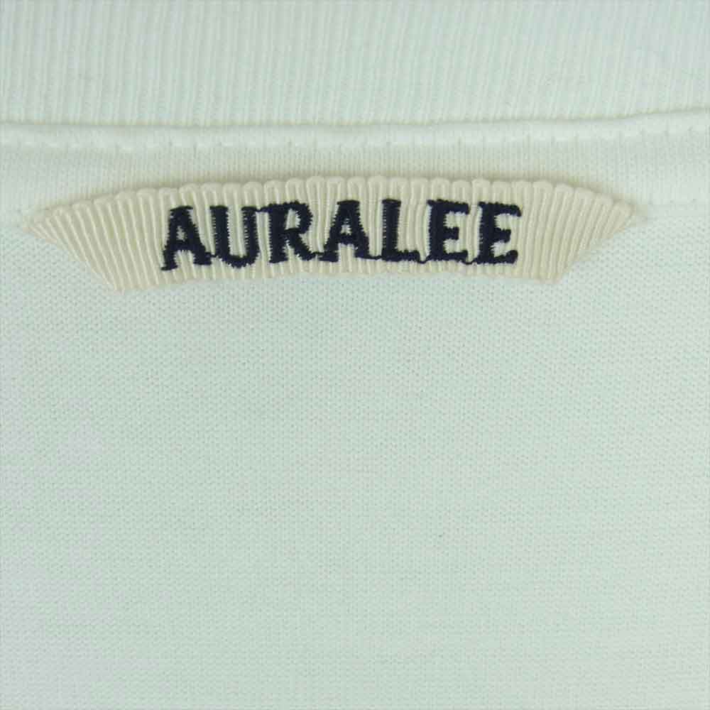 AURALEE オーラリー 20SS A00SP01GT LUSTER PLAITING L/S TEE ロングスリーブ 長袖 Tシャツ ロンT ホワイト系 5【中古】