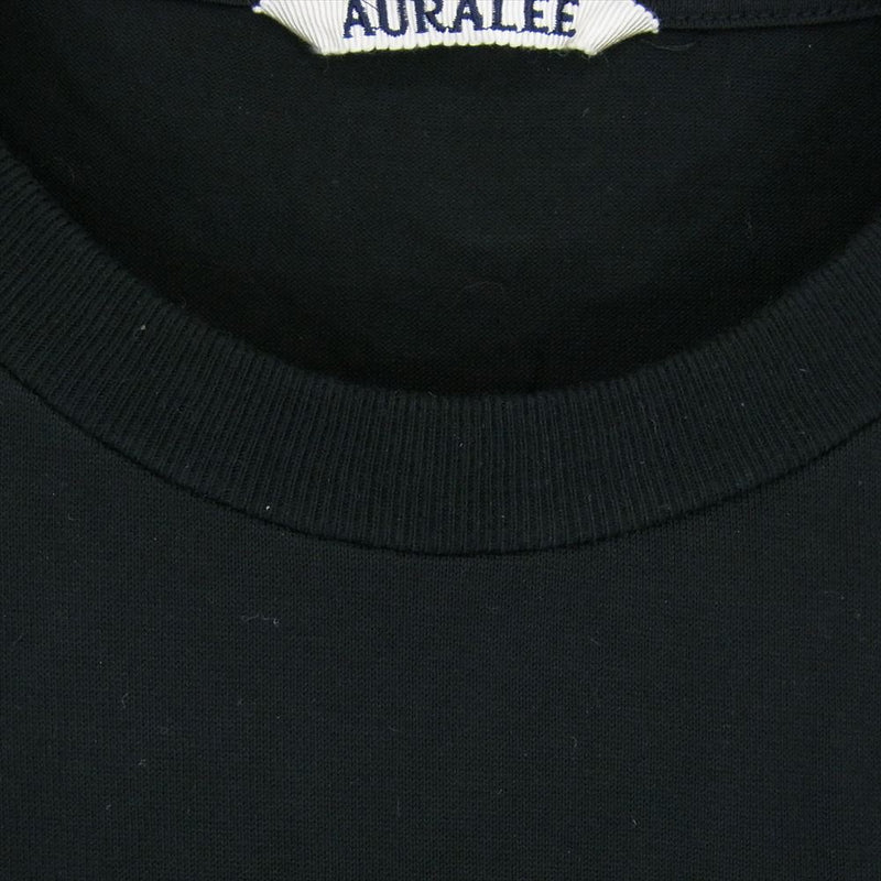 AURALEE オーラリー 20SS A00SP01GT LUSTER PLAITING L/S TEE ロングスリーブ 長袖 Tシャツ ロンT ブラック ブラック系 5【中古】