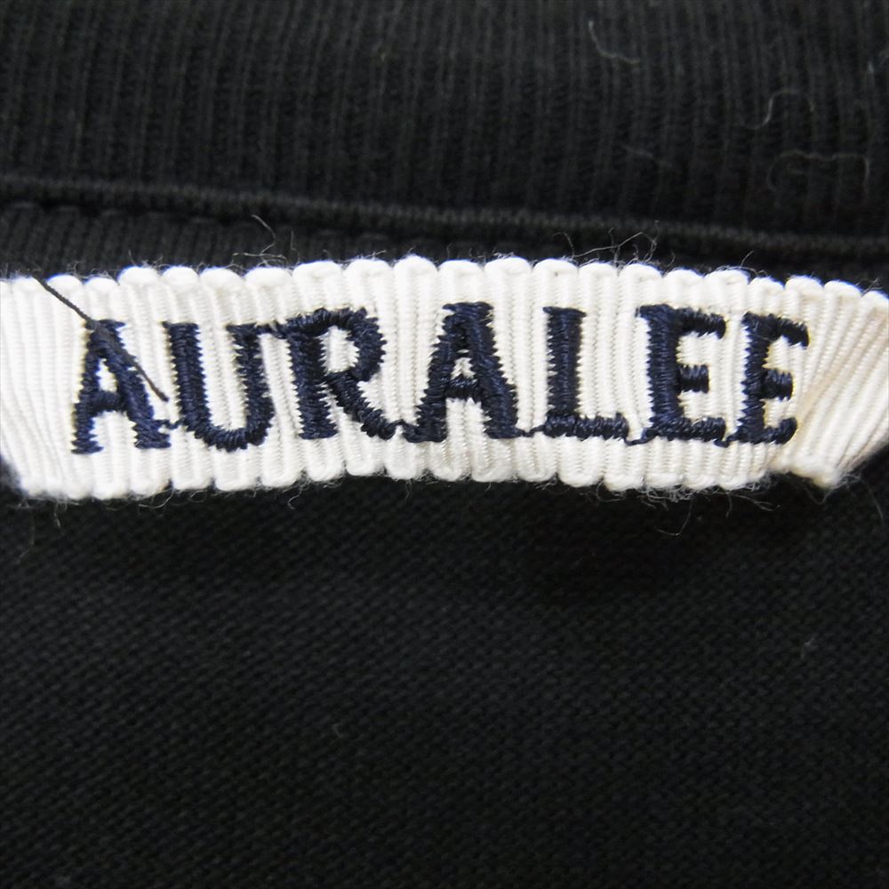 AURALEE オーラリー 20SS A00SP01GT LUSTER PLAITING L/S TEE ロングスリーブ 長袖 Tシャツ ロンT ブラック ブラック系 5【中古】
