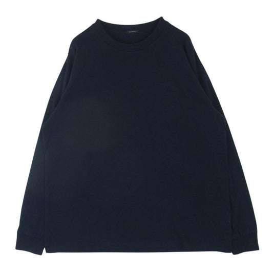 COMOLI コモリ 23SS X01-05008 空紡天竺 長袖 Tシャツ ロングスリーブ ロンT ダークネイビー系 3【中古】