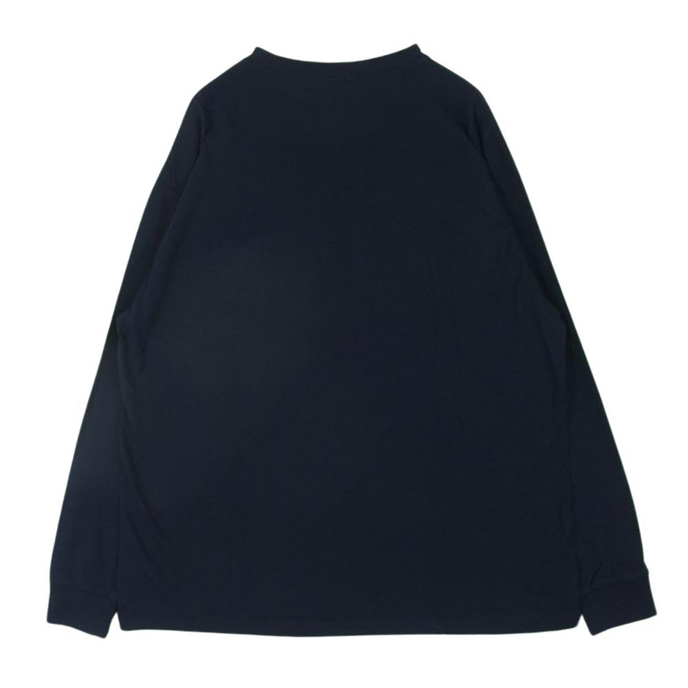 COMOLI コモリ 23SS X01-05008 空紡天竺 長袖 Tシャツ ロングスリーブ ロンT ダークネイビー系 3【中古】