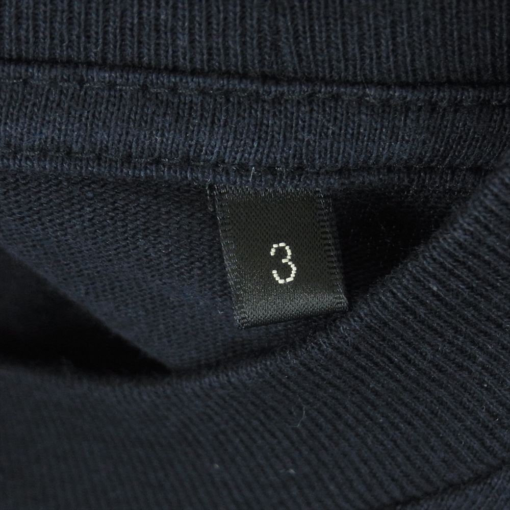 COMOLI コモリ 23SS X01-05008 空紡天竺 長袖 Tシャツ ロングスリーブ ロンT ダークネイビー系 3【中古】