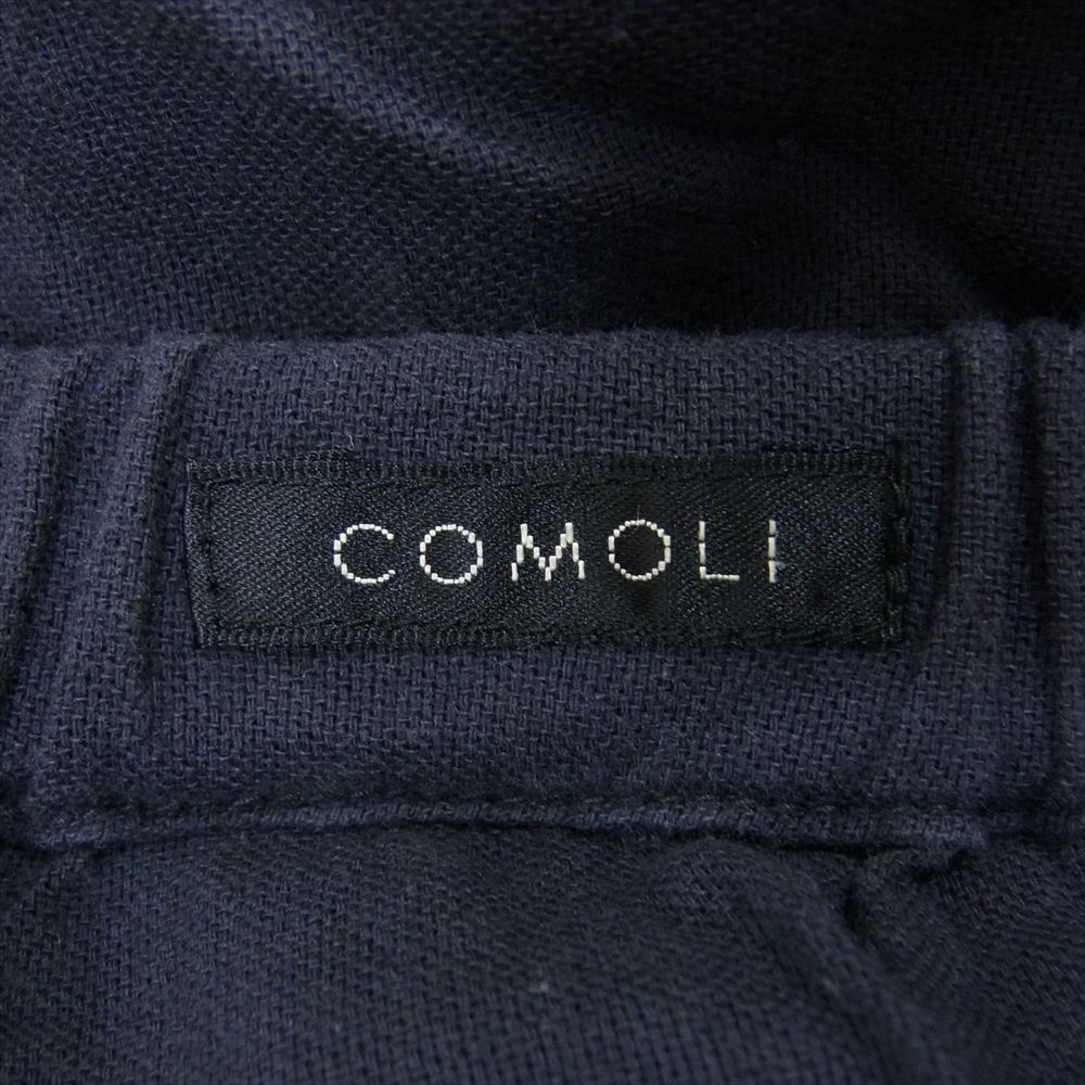 COMOLI コモリ 22SS V01-03016 空紡オックス ドローストリング パンツ ネイビー系 2【中古】