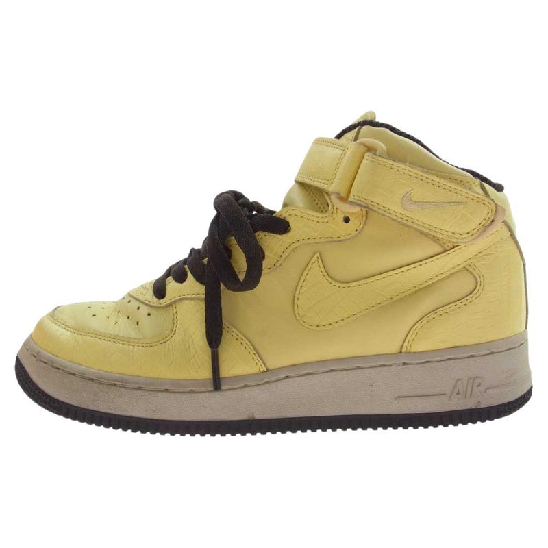 NIKE ナイキ 310765-771 AIR FORCE1 MID エアフォース1 ミッド ハイカット スニーカー イエロー系 26cm【中古】