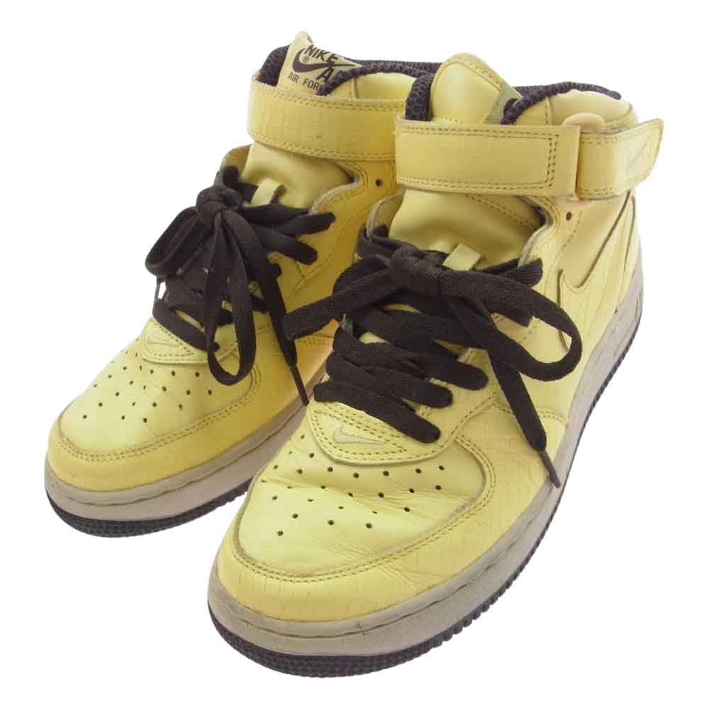 NIKE ナイキ 310765-771 AIR FORCE1 MID エアフォース1 ミッド ハイカット スニーカー イエロー系 26cm【中古】