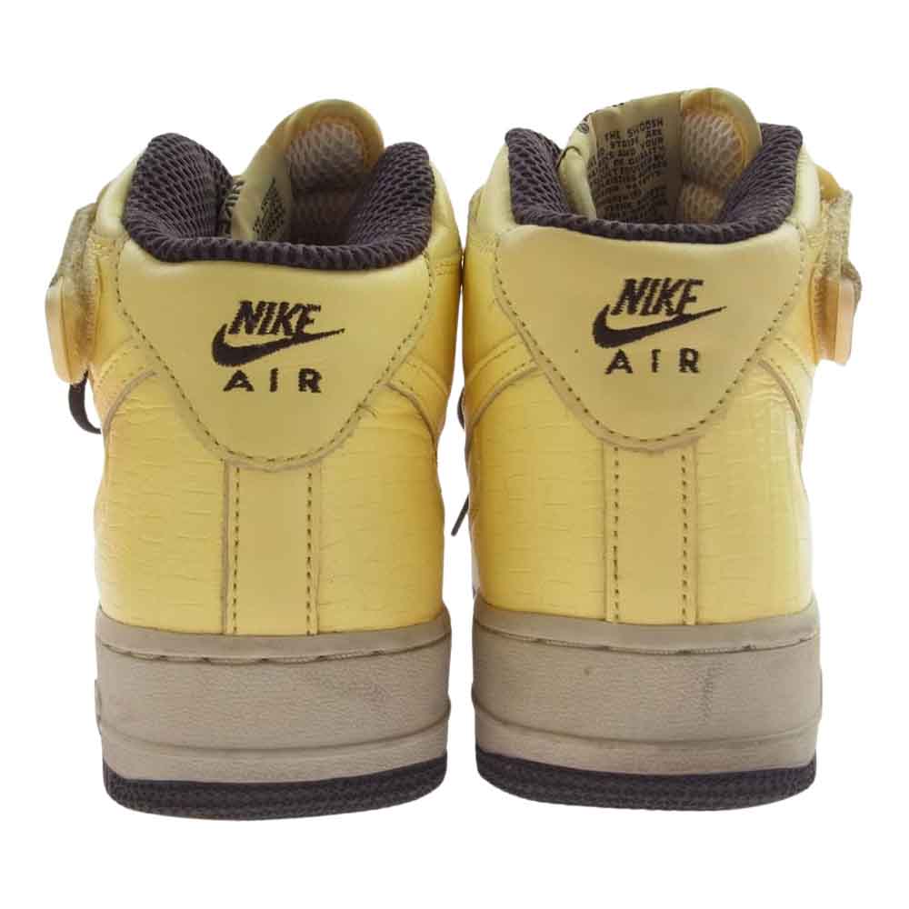 NIKE ナイキ 310765-771 AIR FORCE1 MID エアフォース1 ミッド ハイカット スニーカー イエロー系 26cm【中古】