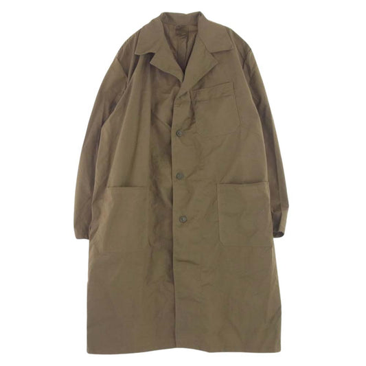 ミリタリー Romania ARMY ルーマニア軍 ワーク ロング コート　 カーキブラウン系【中古】