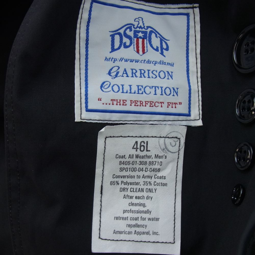 米海軍 8405 01 308 88710 ALL WEATHER COAT オールウェザー ライナー付き トレンチ コート 海軍 ブラック系 46L【中古】