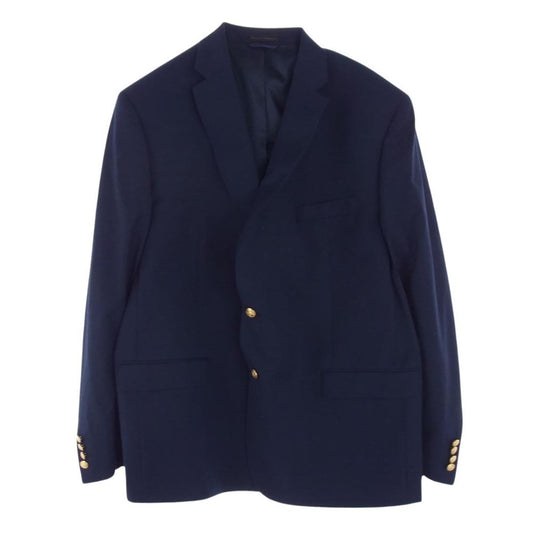 RALPH LAUREN ラルフローレン LAUREN RALPH LAUREN ローレン ラルフ ローレン 二ツ釦 シングル テーラード ジャケット ブレザー ネイビー系 48R【中古】