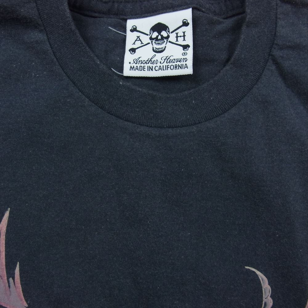 ANOTHER HEAVEN アナザーヘブン プリント 半袖 Tシャツ チャコール系【中古】