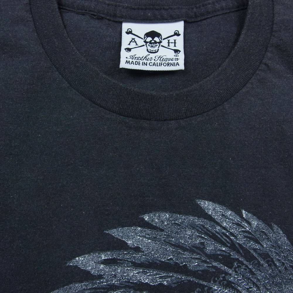 ANOTHER HEAVEN アナザーヘブン プリント 半袖 Tシャツ チャコール系【中古】