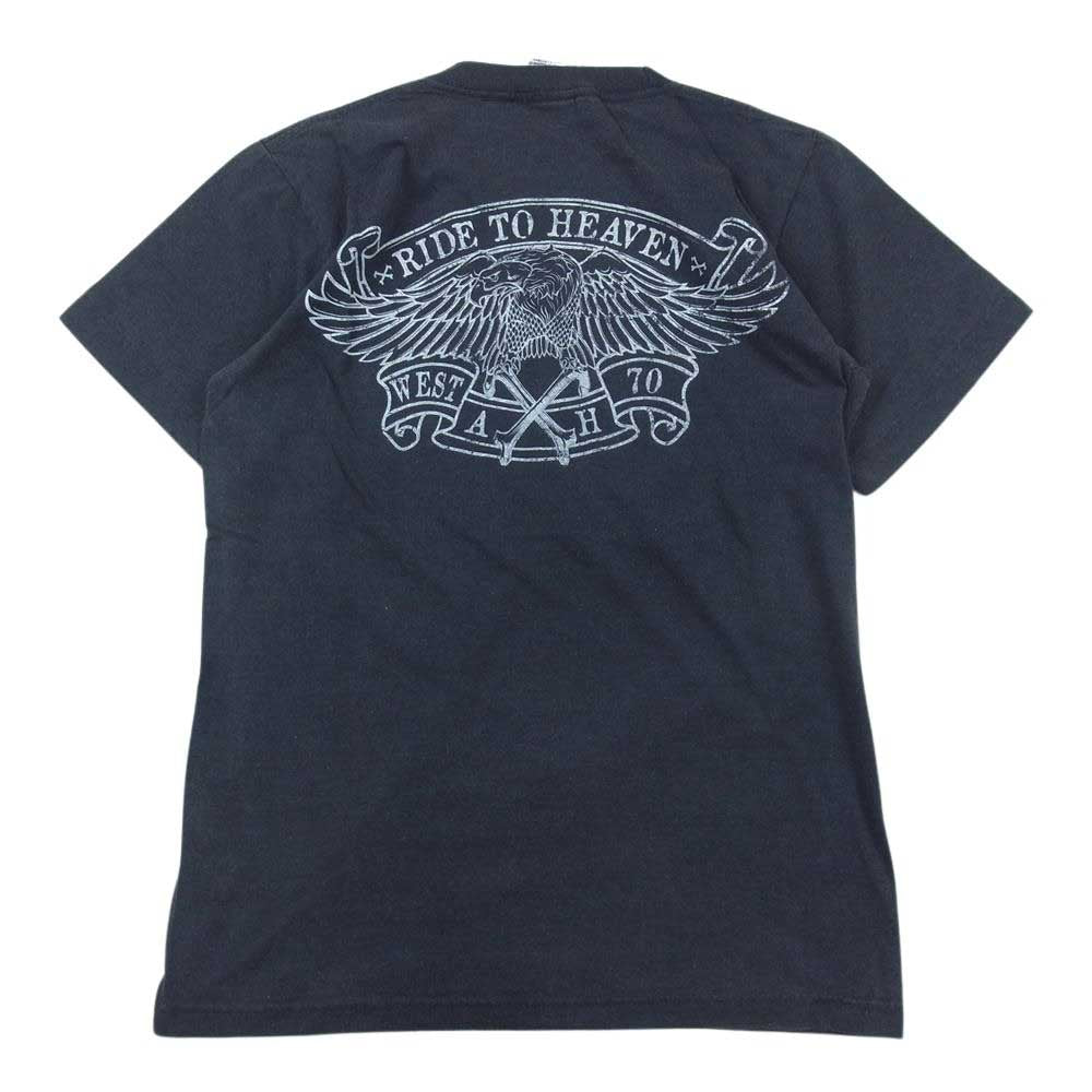 ANOTHER HEAVEN アナザーヘブン ロゴプリント 半袖 Tシャツ チャコール系【中古】