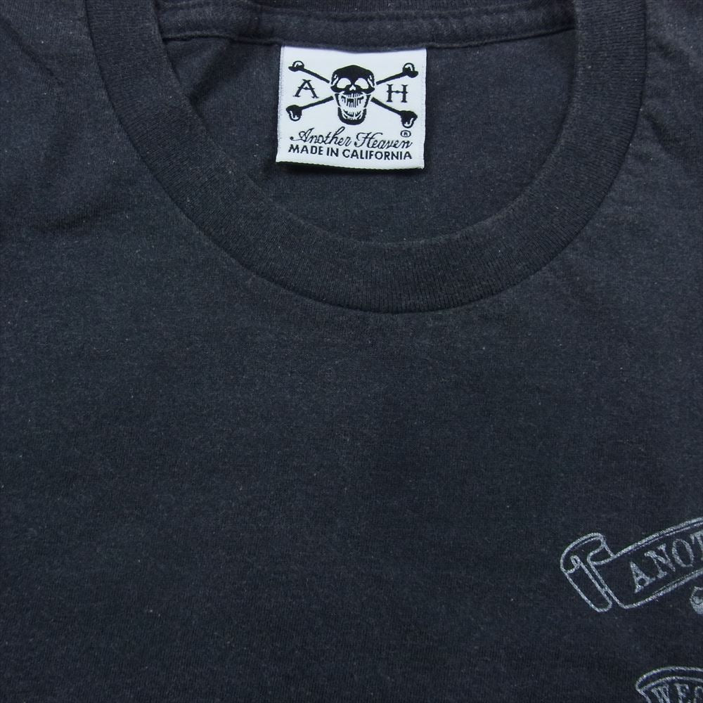 ANOTHER HEAVEN アナザーヘブン ロゴプリント 半袖 Tシャツ チャコール系【中古】