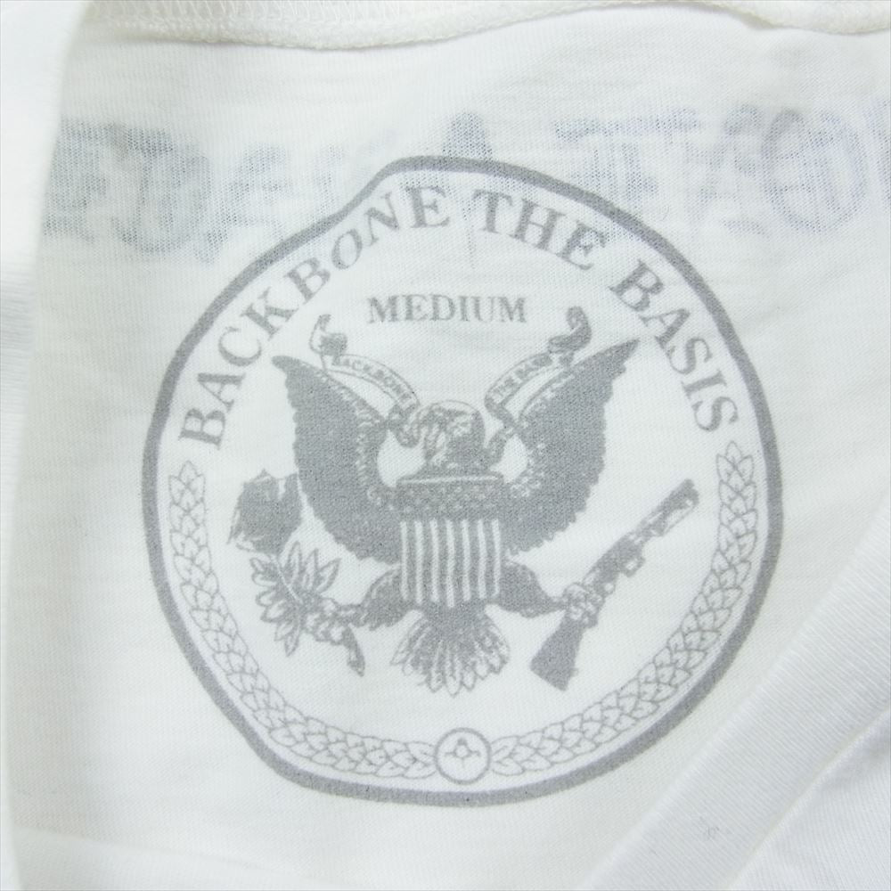 BACKBONE バックボーン BB09SS-C21 THE BASIS ザベイシス ロゴ プリント 半袖 Tシャツ ホワイト系 M【中古】
