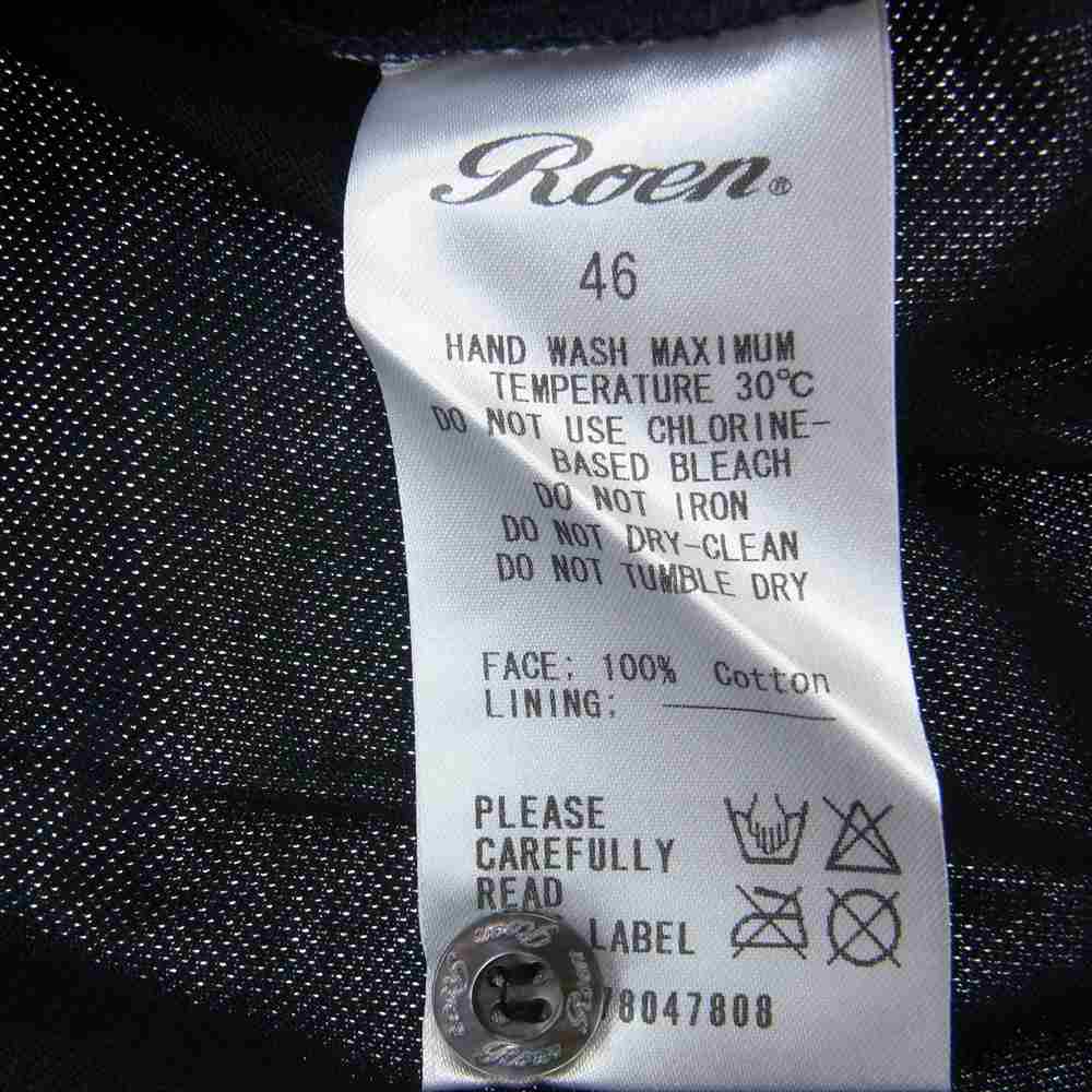 ROEN ロエン 78047808 ロゴ刺繍 スカル 半袖 ポロシャツ ブラック系 ブラック系 46【中古】