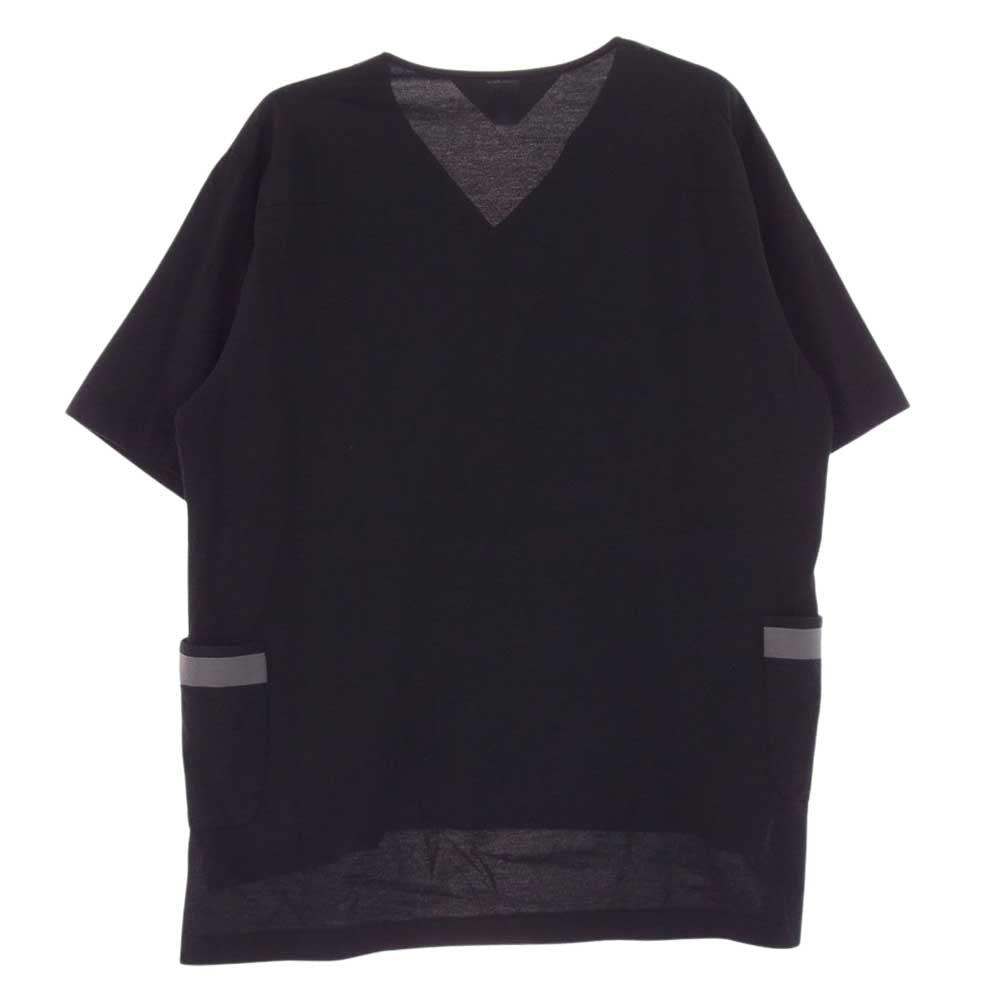SUNSEA サンシー 18SS 18S04 VNECK Vネック 半袖 カットソー ブラック系 3【中古】