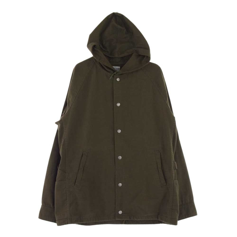 SASAFRAS ササフラス GARDENER BUD BREAKER NYLON RIPSTOP OLIVE ガーデナー ナイロンリップストップ ウィンドブレーカー ジャケット グリーン系 M【中古】