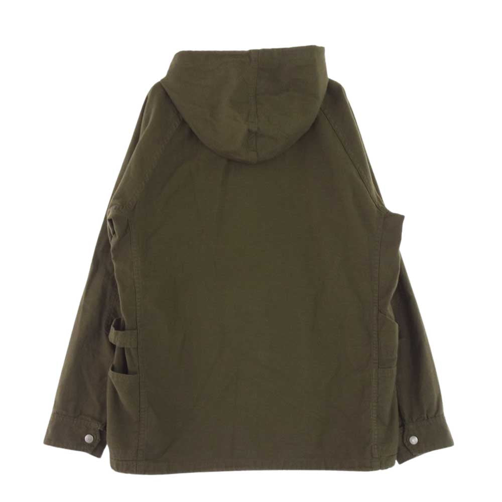 SASAFRAS ササフラス GARDENER BUD BREAKER NYLON RIPSTOP OLIVE ガーデナー ナイロンリップストップ ウィンドブレーカー ジャケット グリーン系 M【中古】