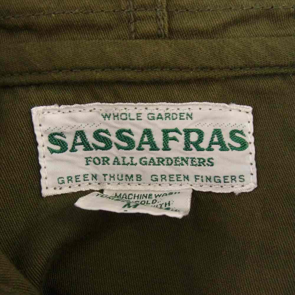 SASAFRAS ササフラス GARDENER BUD BREAKER NYLON RIPSTOP OLIVE ガーデナー ナイロンリップストップ ウィンドブレーカー ジャケット グリーン系 M【中古】