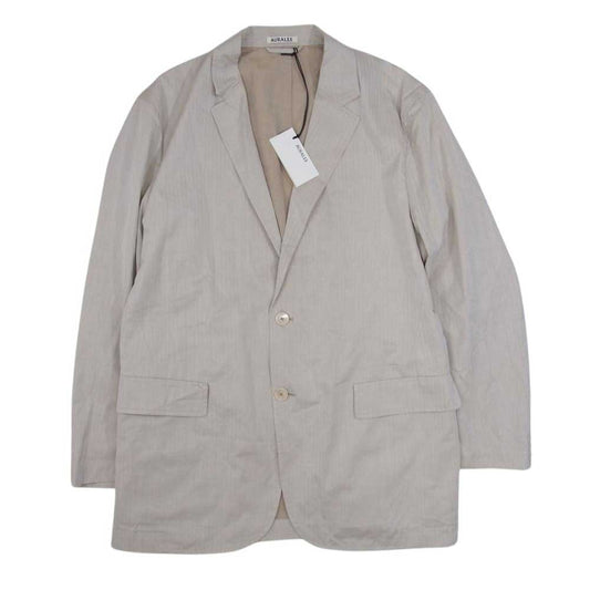 AURALEE オーラリー A22SJ01FH WASHED FINX HERRINGBONE JACKET ウォッシュド フィンクス ヘリンボーン ジャケット ベージュ系 5【中古】