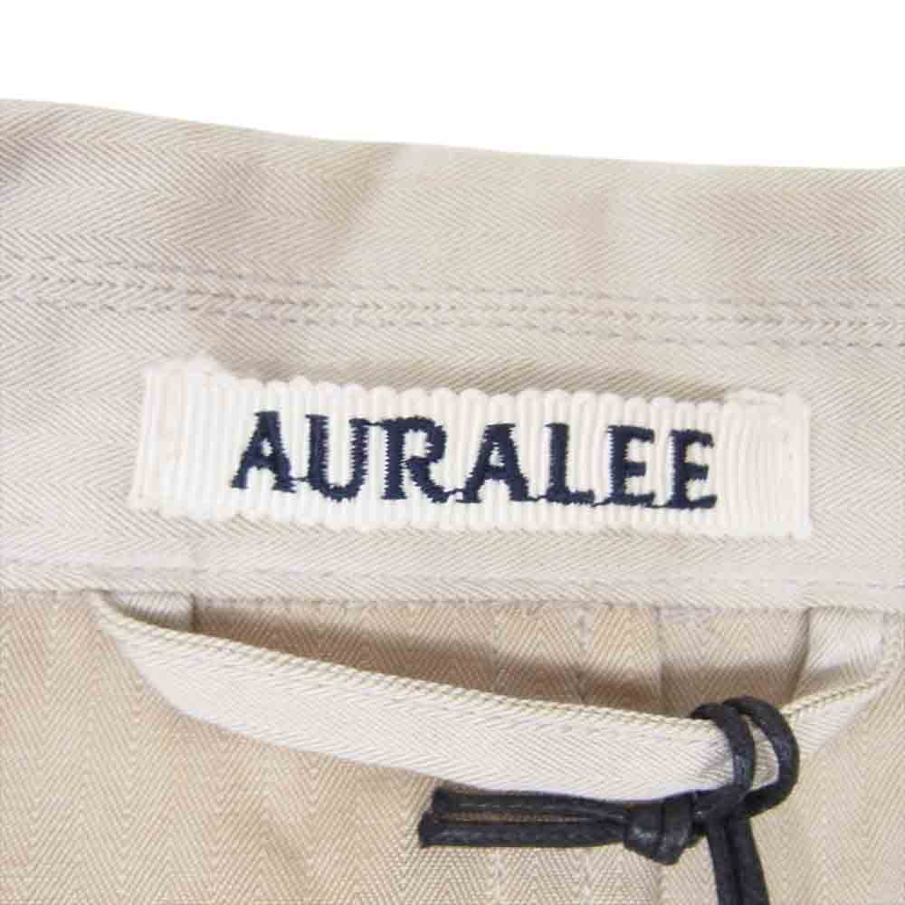 AURALEE オーラリー A22SJ01FH WASHED FINX HERRINGBONE JACKET ウォッシュド フィンクス ヘリンボーン ジャケット ベージュ系 5【中古】