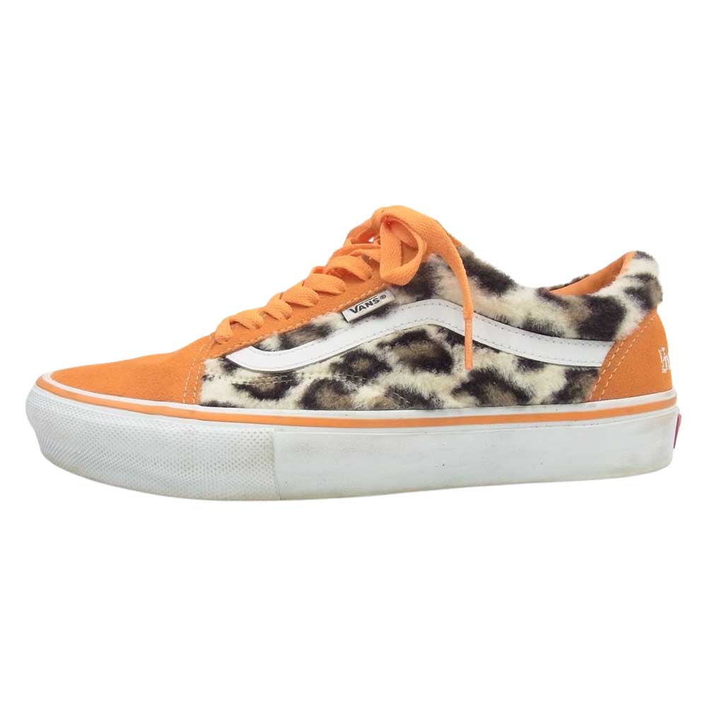 Supreme シュプリーム × VANS バンズ SKATE OLD SKOOL LEOPARD スケート オールド スクール レオパード スニーカー オレンジ系 27cm【中古】