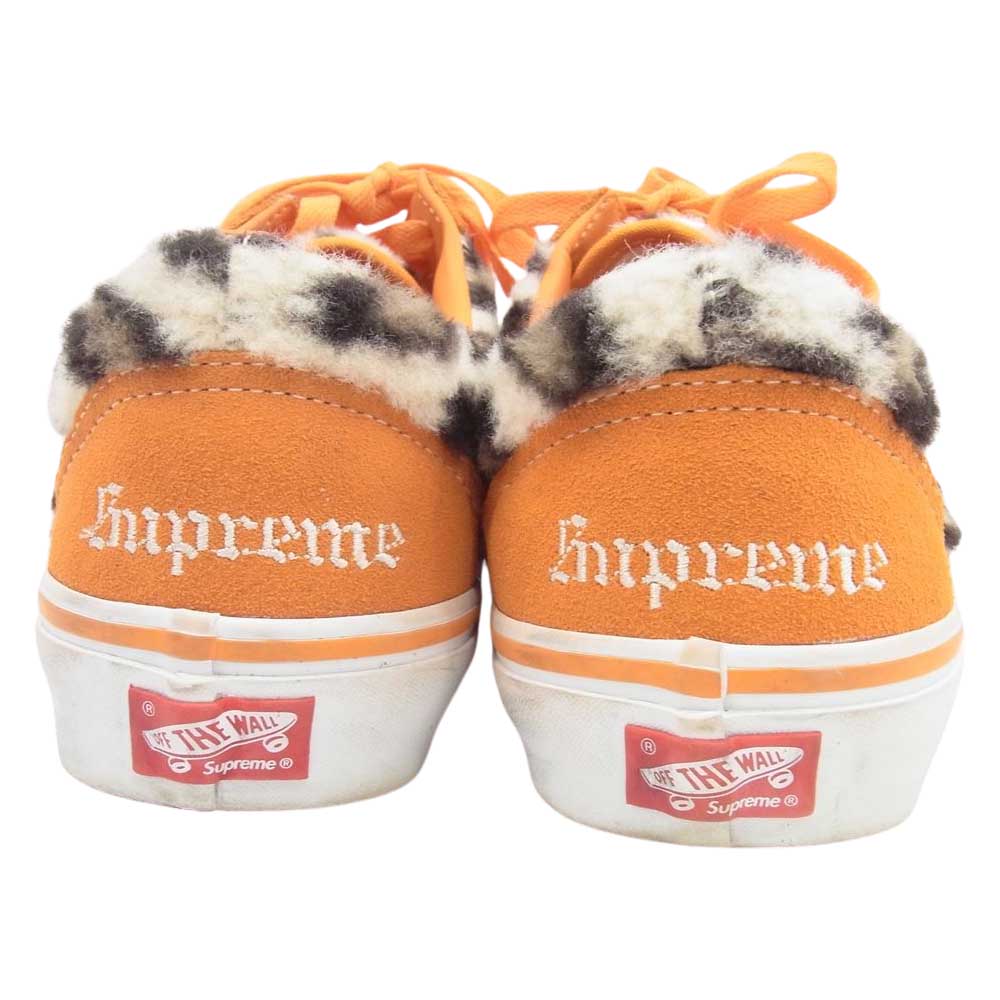 Supreme シュプリーム × VANS バンズ SKATE OLD SKOOL LEOPARD スケート オールド スクール レオパード スニーカー オレンジ系 27cm【中古】