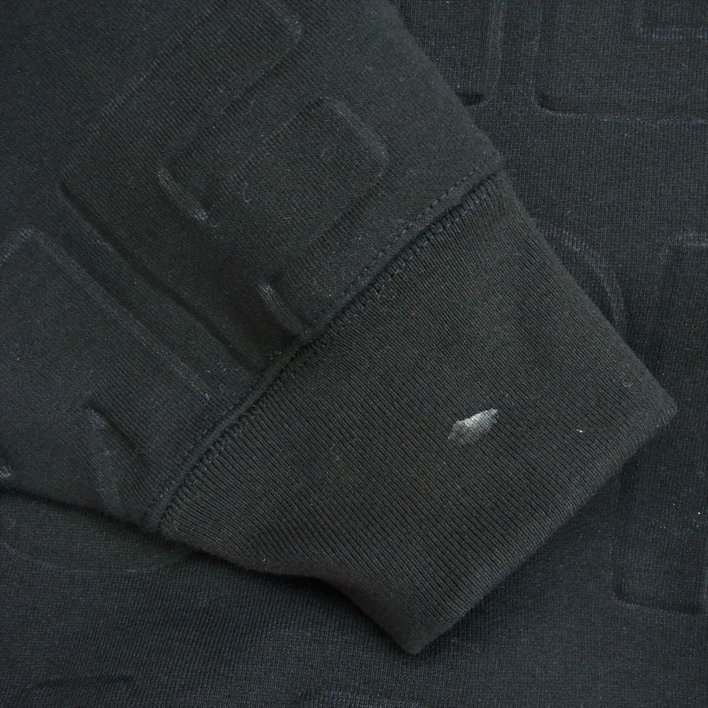 Supreme シュプリーム Embossed Logos Hooded Sweatshirt エンボスロゴ フーディー フーディー パーカー ブラック系 L【中古】