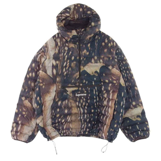 Supreme シュプリーム 23AW Micro Down Half Zip Hooded Pullover Deer マイクロ ダウン ディル ハーフ ジップ ホーデット プルオーバー L【中古】