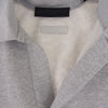 FEAR OF GOD フィアオブゴッド 背面 ラバーロゴ 裏起毛 ポロ スウェット 長袖 トレーナー グレー系 L【中古】
