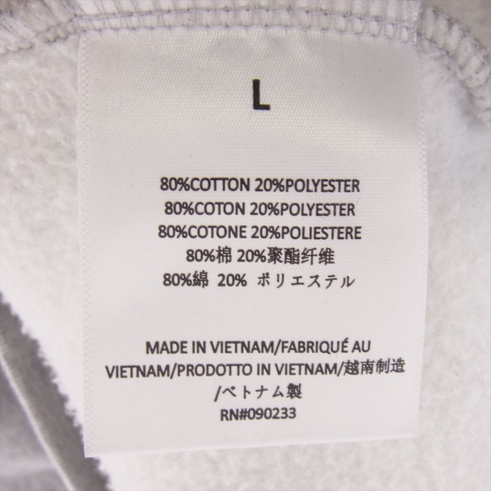 FEAR OF GOD フィアオブゴッド 背面 ラバーロゴ 裏起毛 ポロ スウェット 長袖 トレーナー グレー系 L【中古】