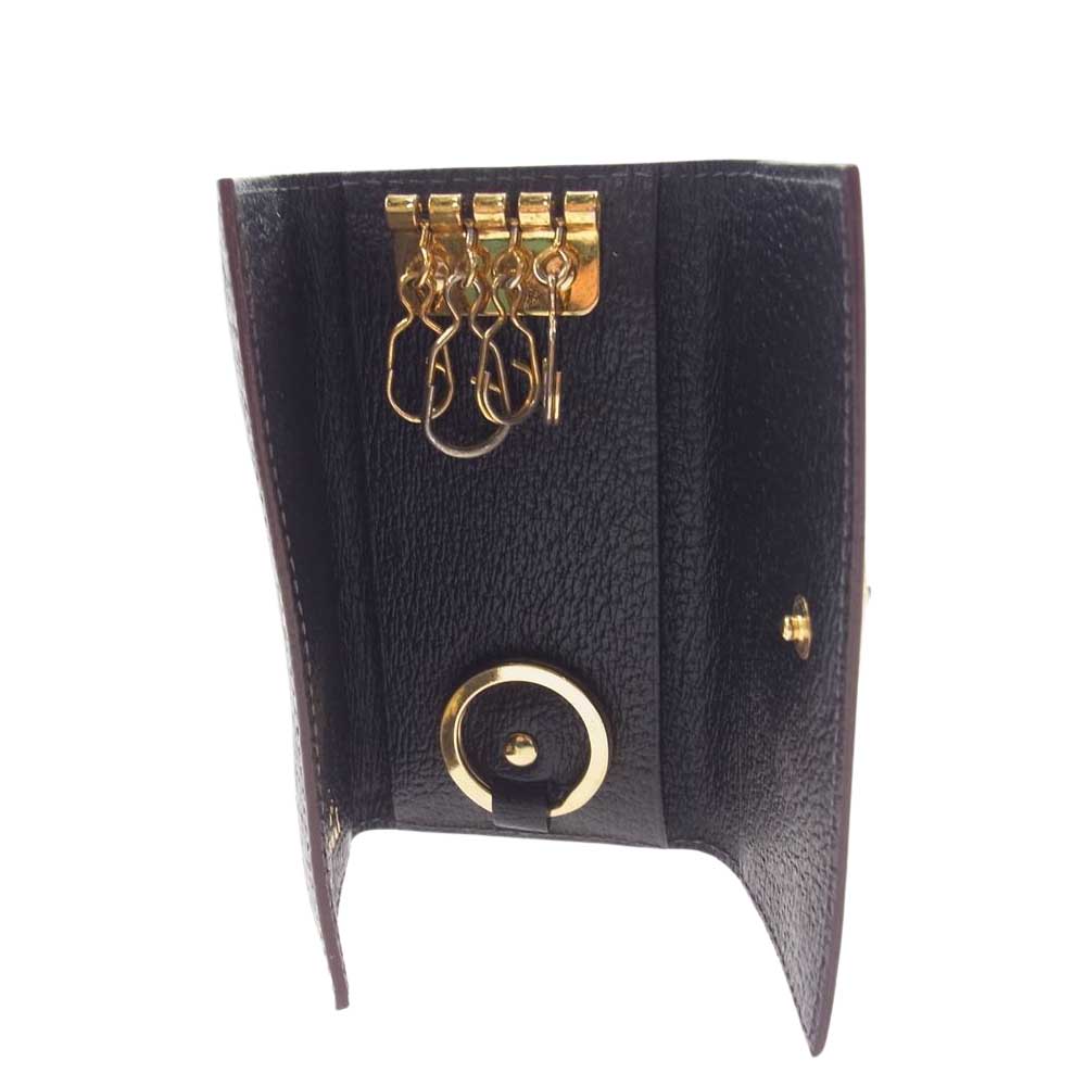 Vivienne Westwood ヴィヴィアンウエストウッド ロゴ 4連 レザー キーケース ブラック系【中古】