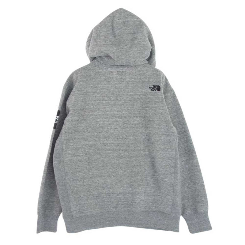 THE NORTH FACE ノースフェイス NT61836 Square Logo Full Zip スクエアロゴ フルジップ パーカー フーディー グレー系 XL【中古】