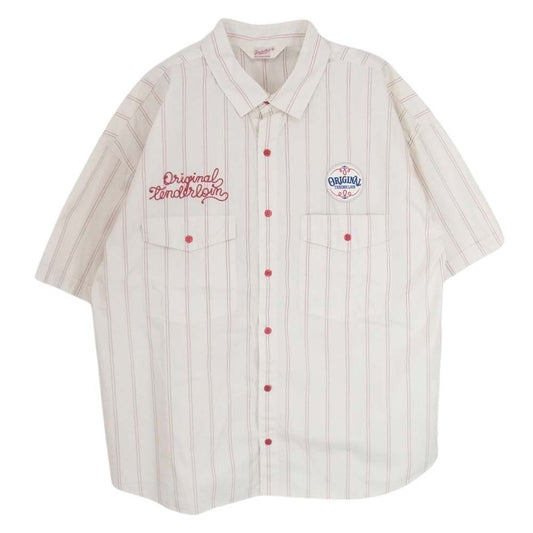 TENDERLOIN テンダーロイン STRIPE WORK SHT S/S ストライプ 半袖 ワーク シャツ M【中古】