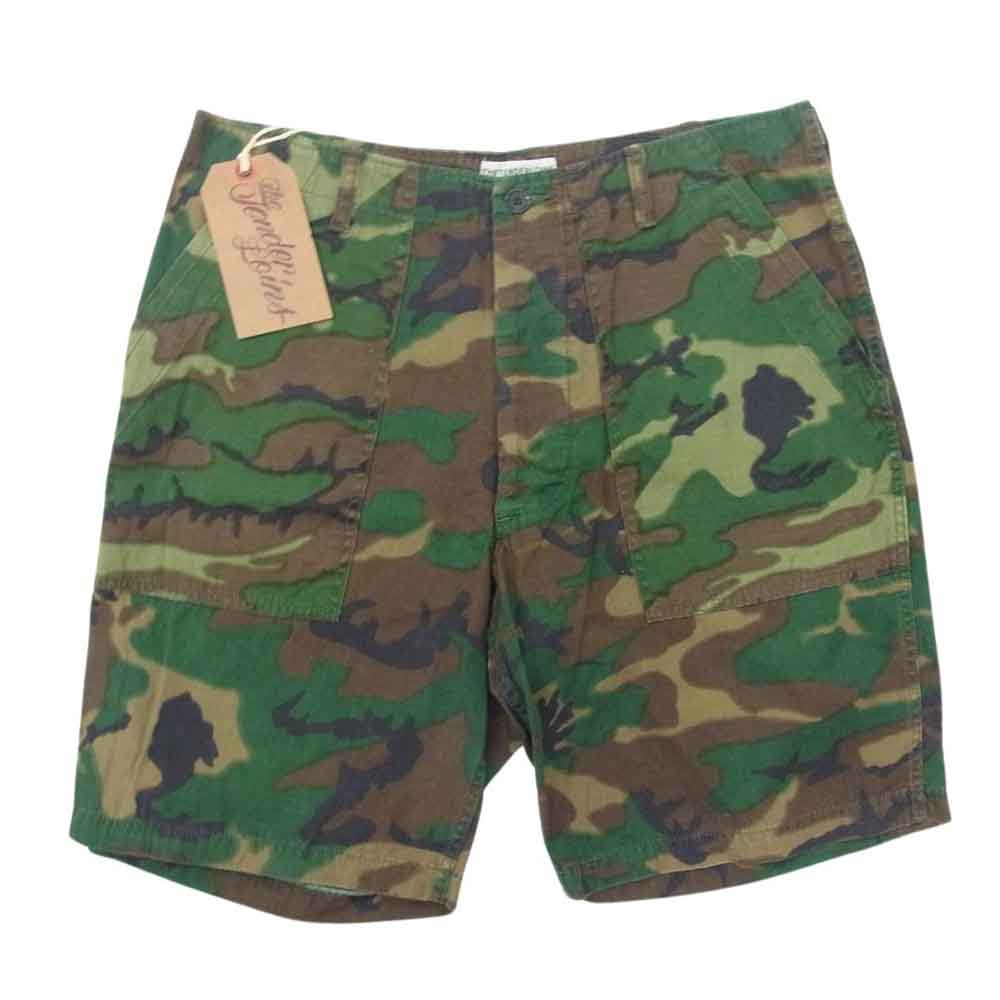 TENDERLOIN テンダーロイン ARMY SHORTS JFC カモフラ 迷彩 ショート パンツ ショーツ グリーン系 M【中古】