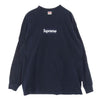 Supreme シュプリーム 20AW Box Logo L/S Tee ボックスロゴ プリント ロングスリーブ 長袖 Tシャツ ロンT ネイビー系 L【中古】
