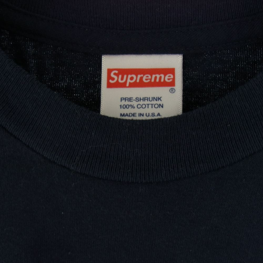 Supreme シュプリーム 20AW Box Logo L/S Tee ボックスロゴ プリント ロングスリーブ 長袖 Tシャツ ロンT ネイビー系 L【中古】