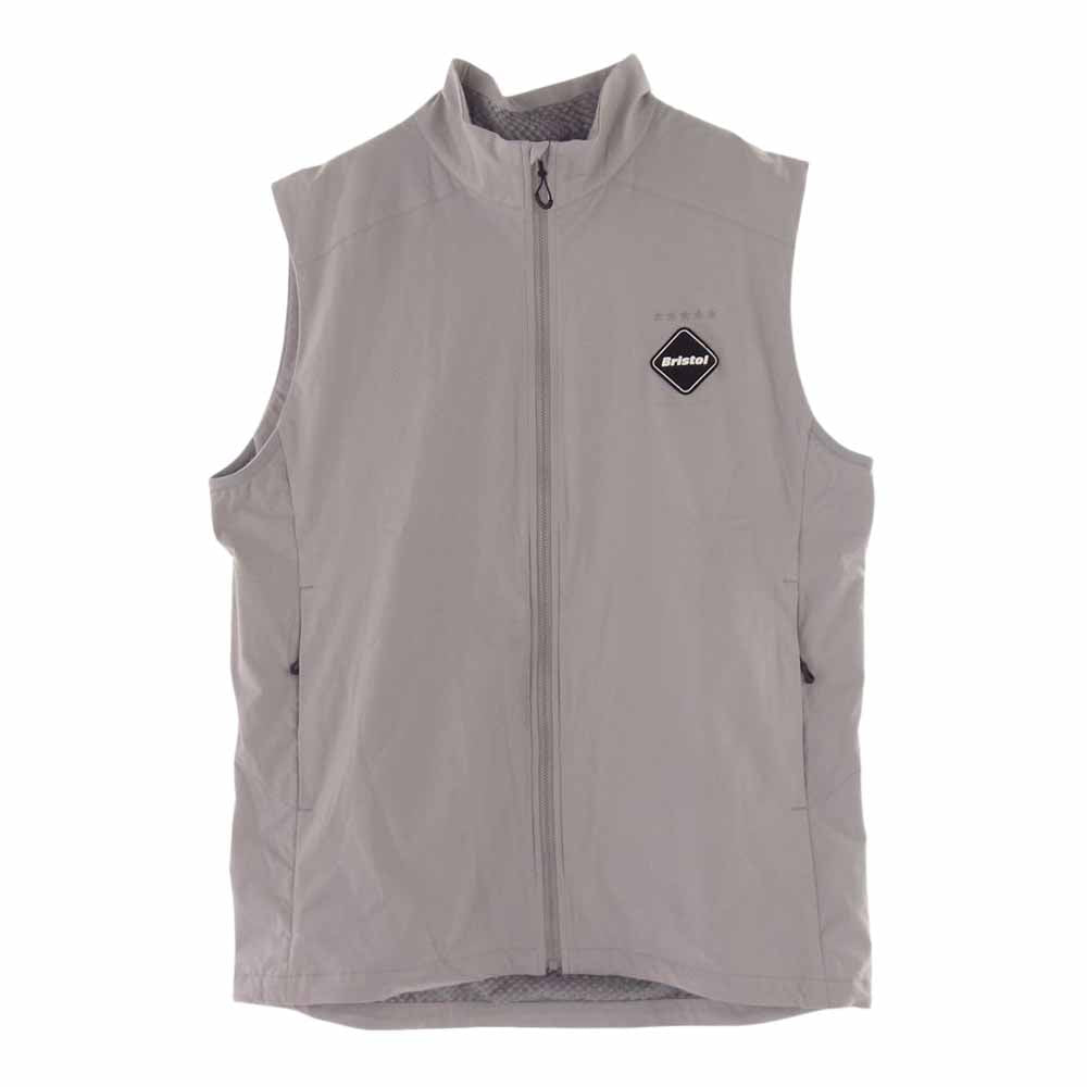 F.C.R.B. エフシーアールビー 23AW FCRB-232043 Bristol STRETCH LIGHT WEIGHT INSULATION VEST ストレッチ ライトウェイト ロゴ パッチ ベスト  グレー系 XL【中古】