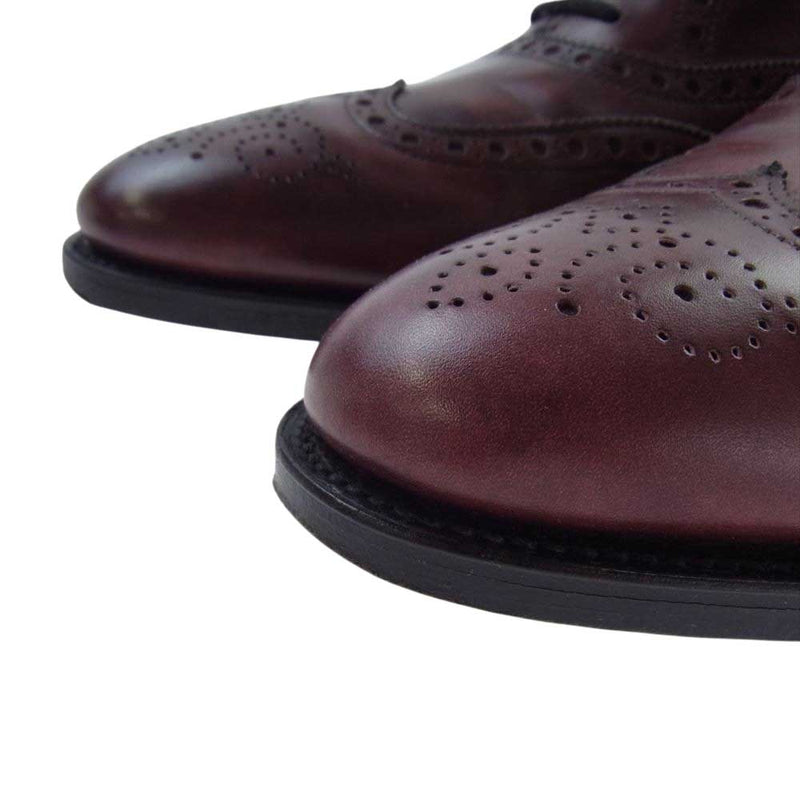 John Lobb ジョンロブ 8695 STOWEY ストーウェイ ウィングチップ レザー オックスフォード シューズ ワインレッド系 6E【中古】